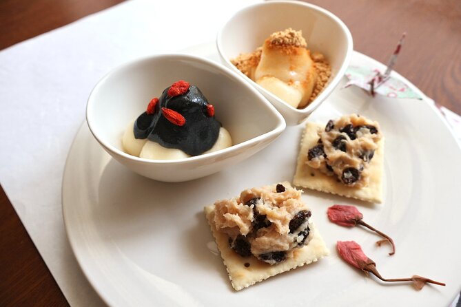 Beauty Vegan Dessert Cooking Class + Sake Kasu Hand Mask Trial! - Pairing it with the fermented food lunch class