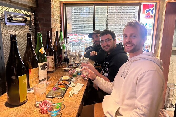 Casual Japanese SAKE tasting and snack experience in Kabukicho - Who will enjoy this most