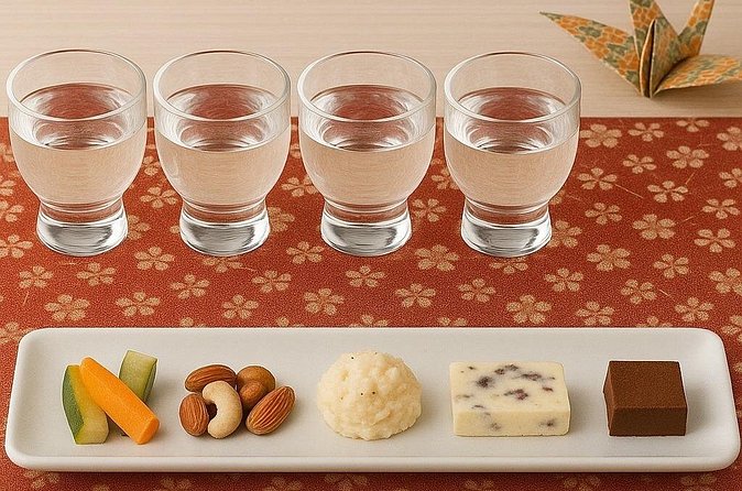 Experience of pairing sake tasting with snacks in Kyoto - Five appetizers show why pairing matters