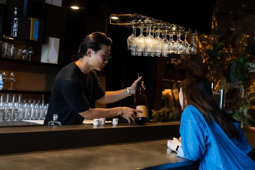 Ginza, Tokyo: Sake Experience with traditional vessels - Three pours with a clear purpose