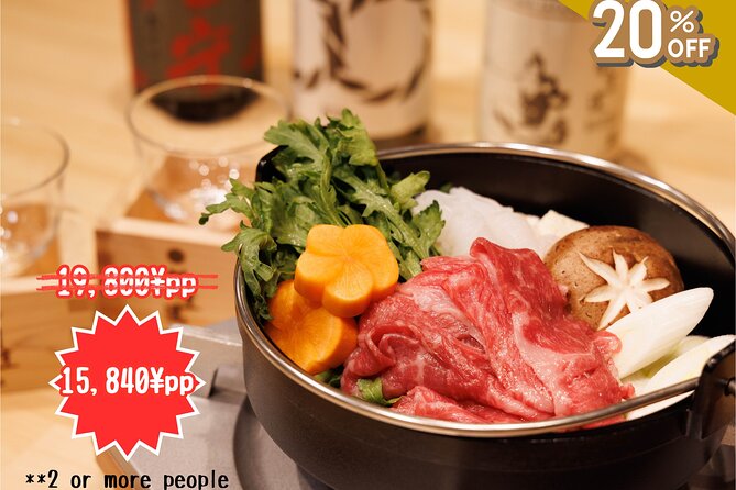 Japanese Sake Tasting & Wagyu Sukiyaki Cooking Class in Tokyo - Key points at a glance