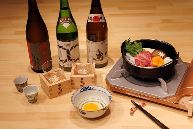 Japanese Sake Tasting & Wagyu Sukiyaki Cooking Class in Tokyo - Learning sake through temperature