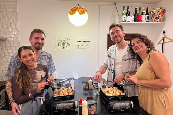 Osaka Sake Tasting & Takoyaki Cooking Experience - What makes the small group useful
