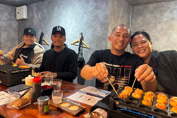 Osaka Sake Tasting & Takoyaki Cooking Experience - Meeting Momoko at Higashishinsaibashi