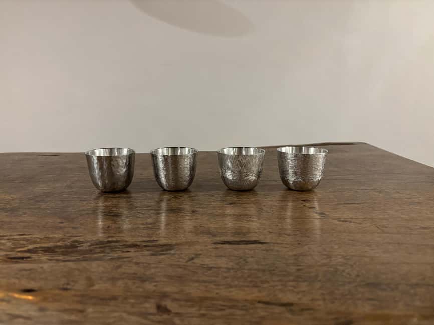 Private Pewter Sake Cup Experience with a Kyoto Artisan - Add initials, a date, or a private message