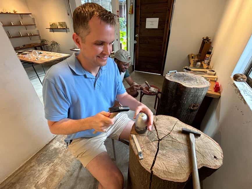 Private Pewter Sake Cup Experience with a Kyoto Artisan - Seeing the working studio
