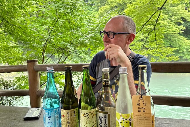 Private Sake Tasting at 300 Years Old Sake Brewery in Tokyo - Sake tasting on the patio