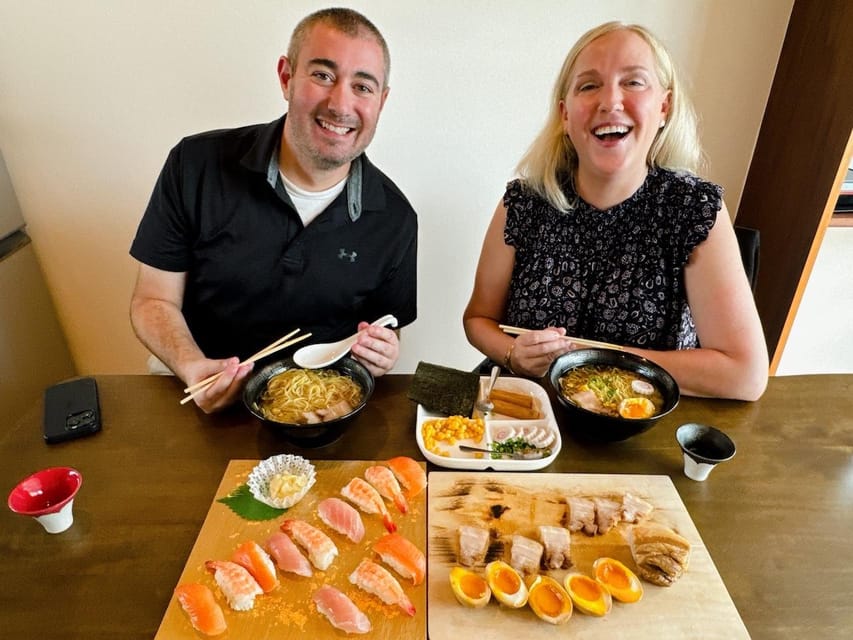 Tokyo: Sushi and Ramen Cooking Class with Sake Pairing Set - Arriving in Tsukishima