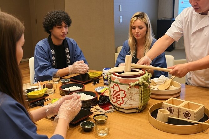 Tokyo Sushi Making Class : Sake Ceremony & Matcha Experience - The torched salmon mayo gunkan is the playful highlight
